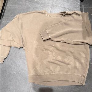 Neutral Beige Crewneck Sweatshirt